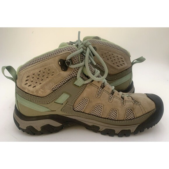 Keen Targhee Vent Mid Women’s Size 7.5 |Fumo/Quiet Green| Hiking Shoes Outdoors - Picture 8 of 12